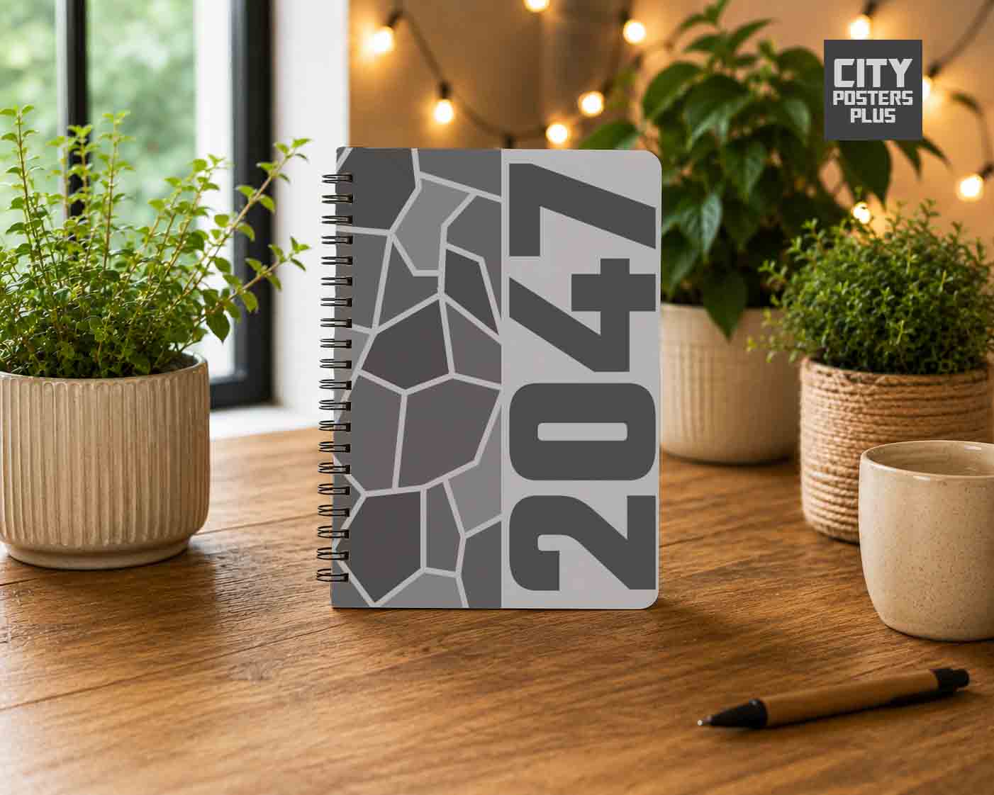 2047 Year Notebook (Melange Grey)