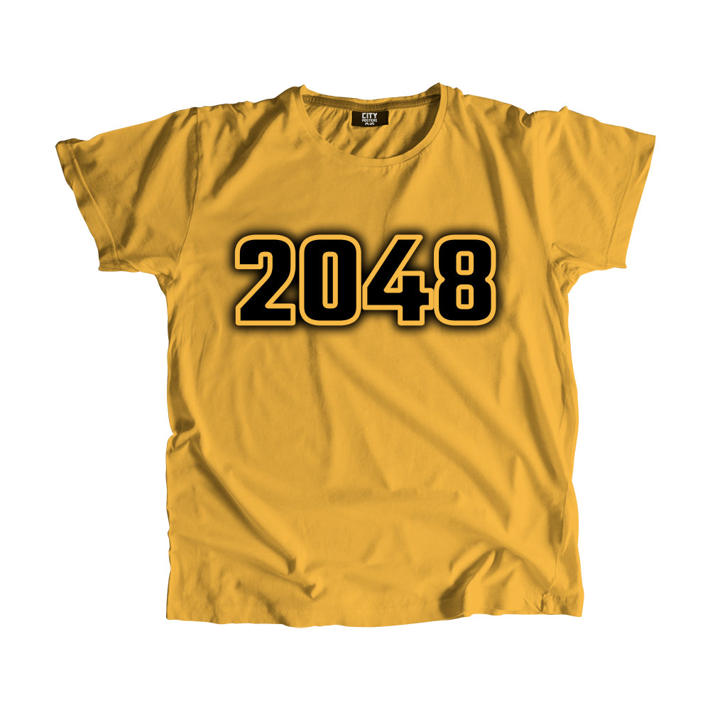 2048 Vintage Heritage Year Men Unisex T-Shirt (Golden Yellow)