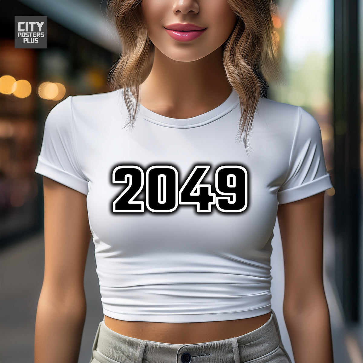Year 2049 Vintage Birth Year Women Crop Top