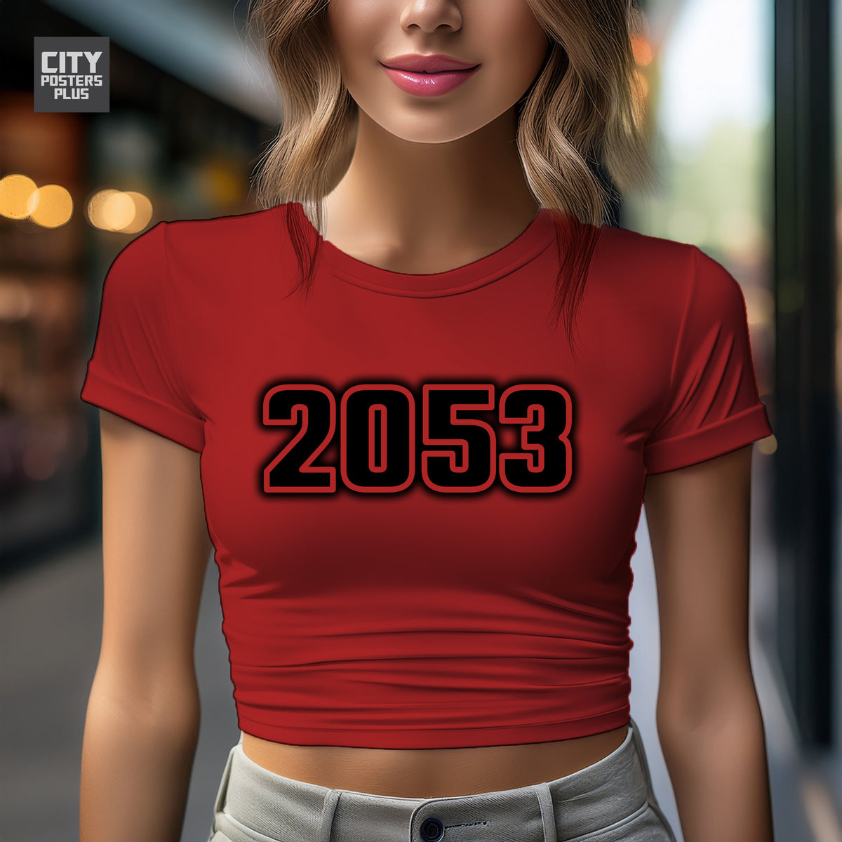 Year 2053 Vintage Birth Year Women Crop Top