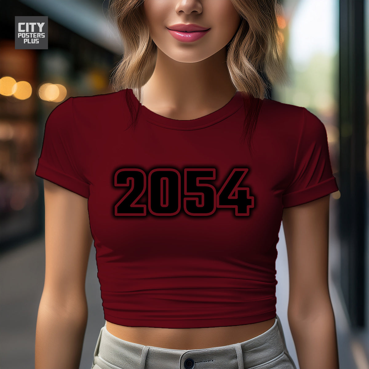 Year 2054 Vintage Birth Year Women Crop Top