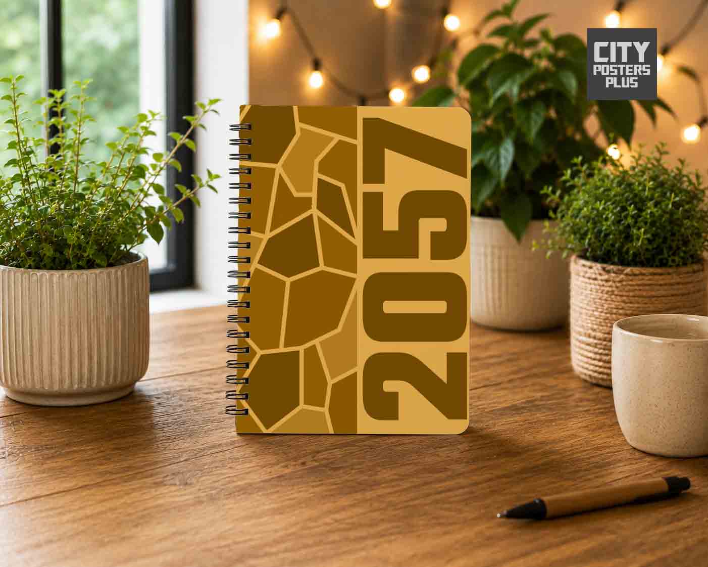 2057 Year Notebook (Golden Yellow)