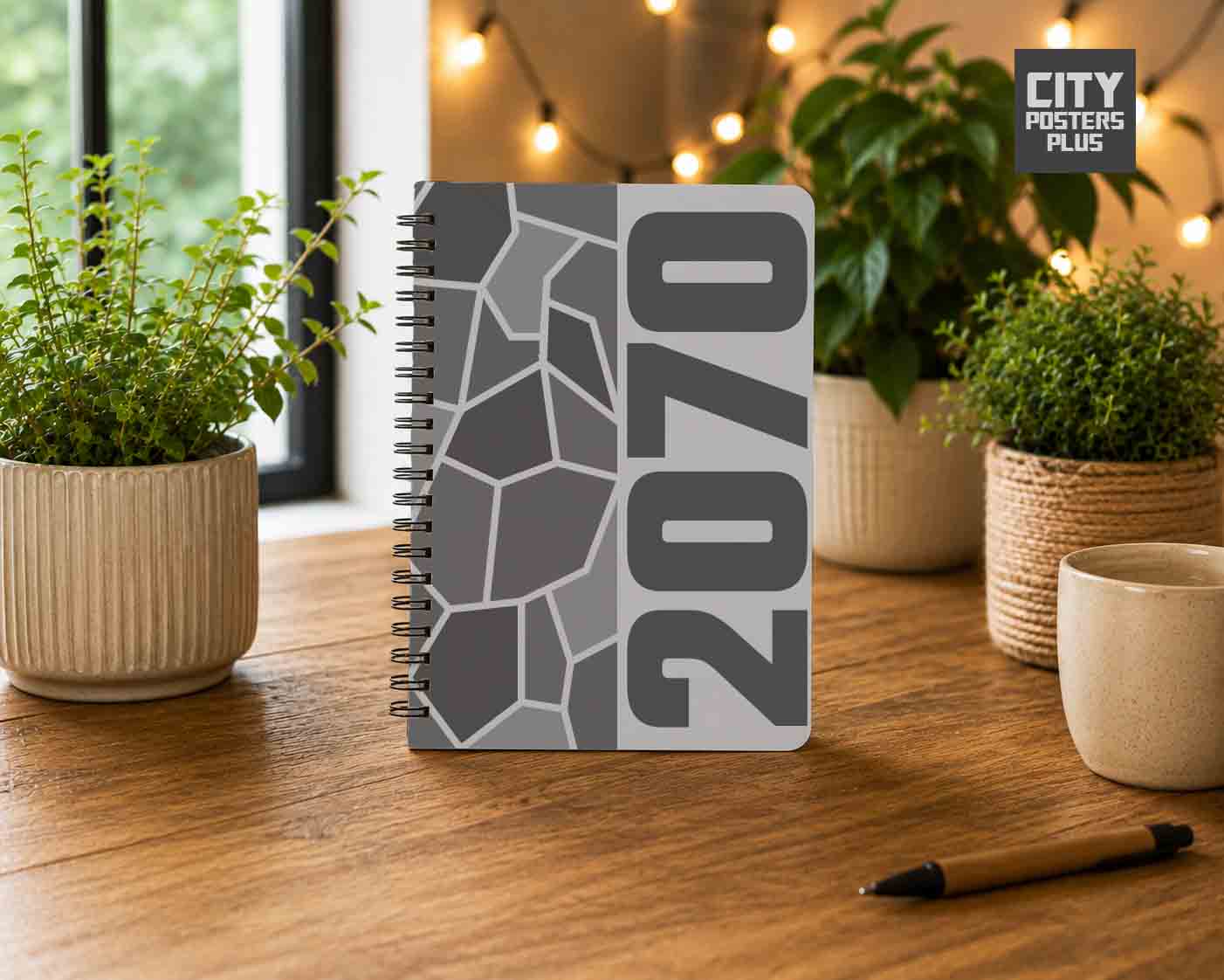 2070 Year Notebook (Melange Grey)