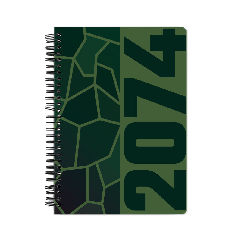 2074 Year Notebook (Olive Green)