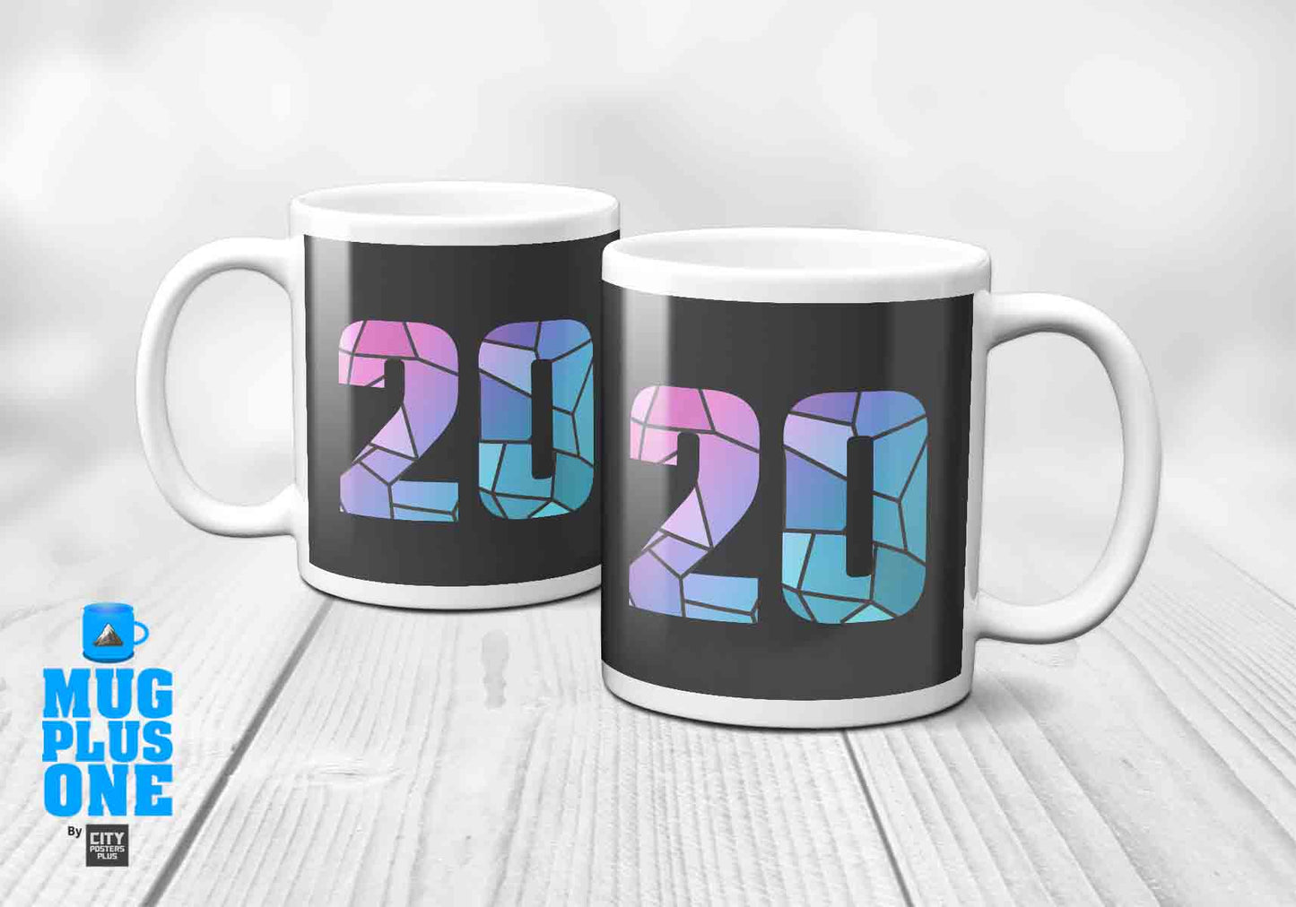 20 Number Mug (Charcoal Grey)