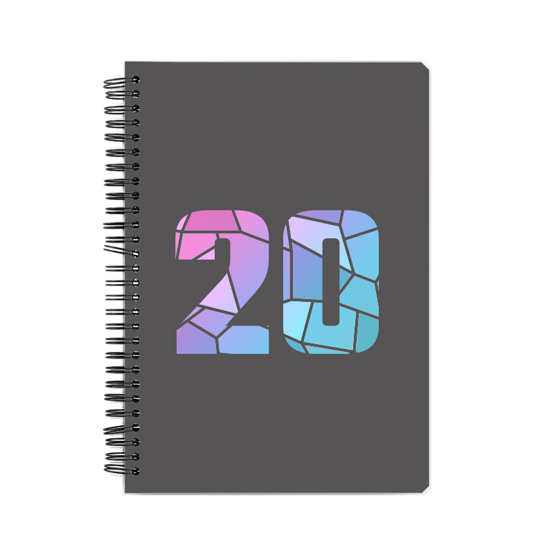20 Number Notebook (Charcoal Grey)