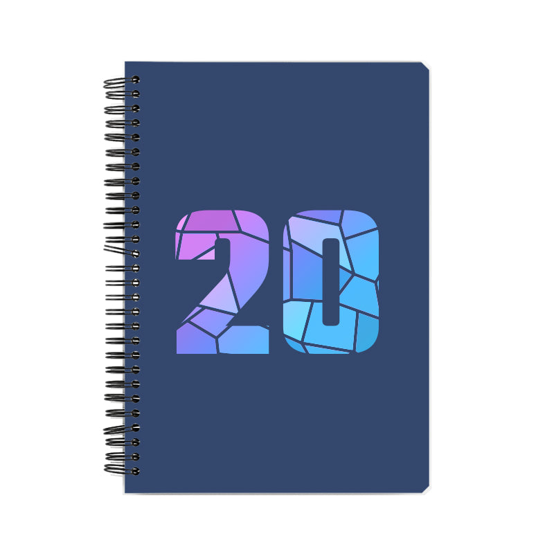 Notebook Plus One 20 Number Spiral Notebook (Navy Blue)