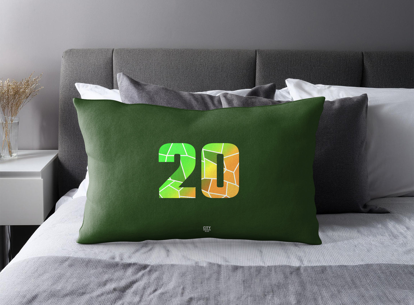 20 Number Square & Rectangle Pillow Cases | Modern Numeric Throw Pillow Covers | Print Deliver Plus by City Posters Plus
