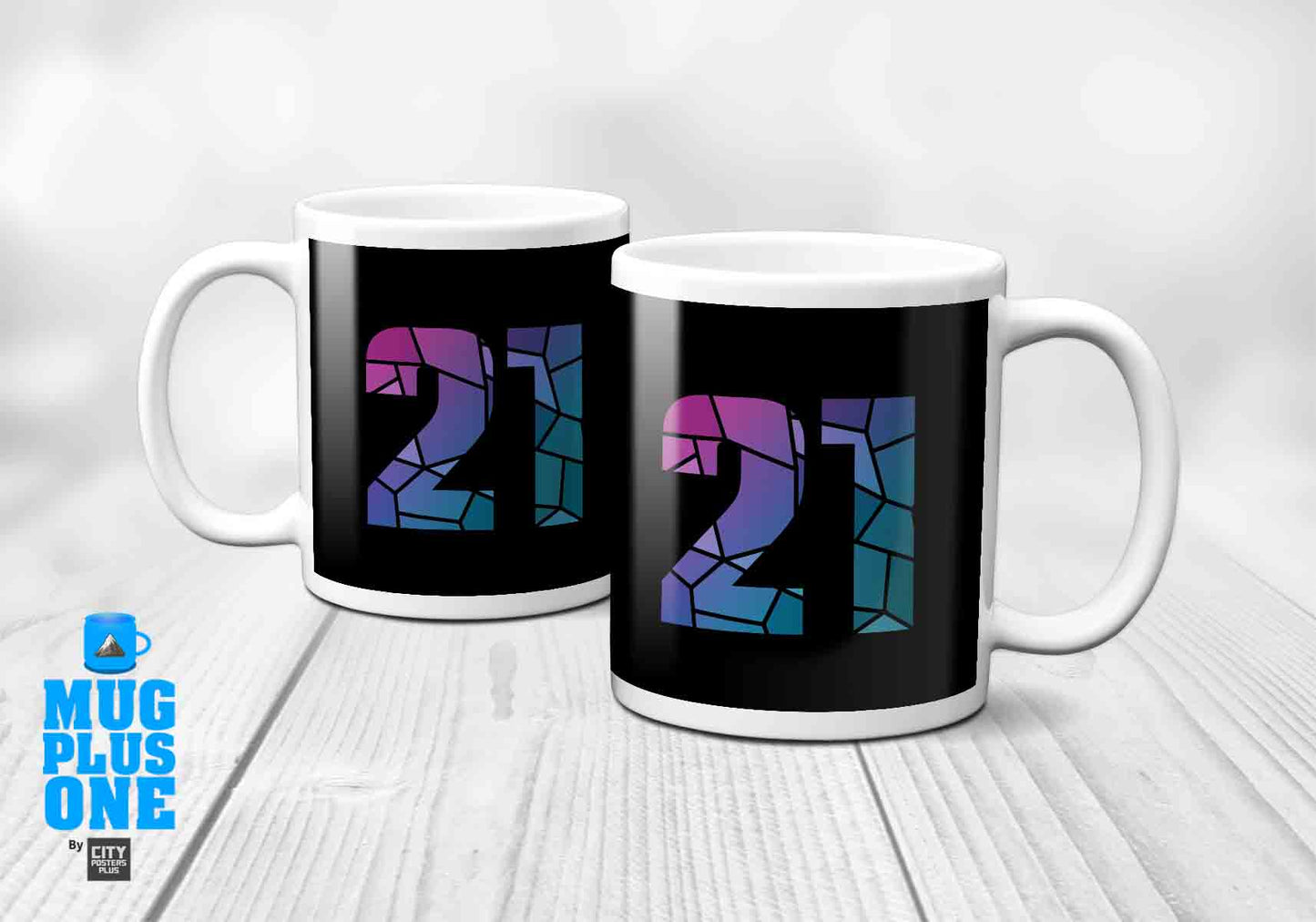 21 Number Mug (Black)