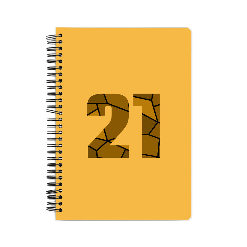 21 Number Notebook (Golden Yellow)