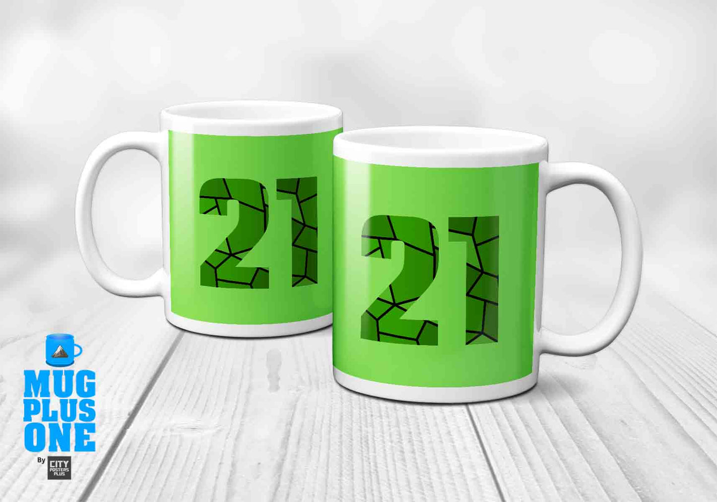 21 Number Mug (Liril Green)