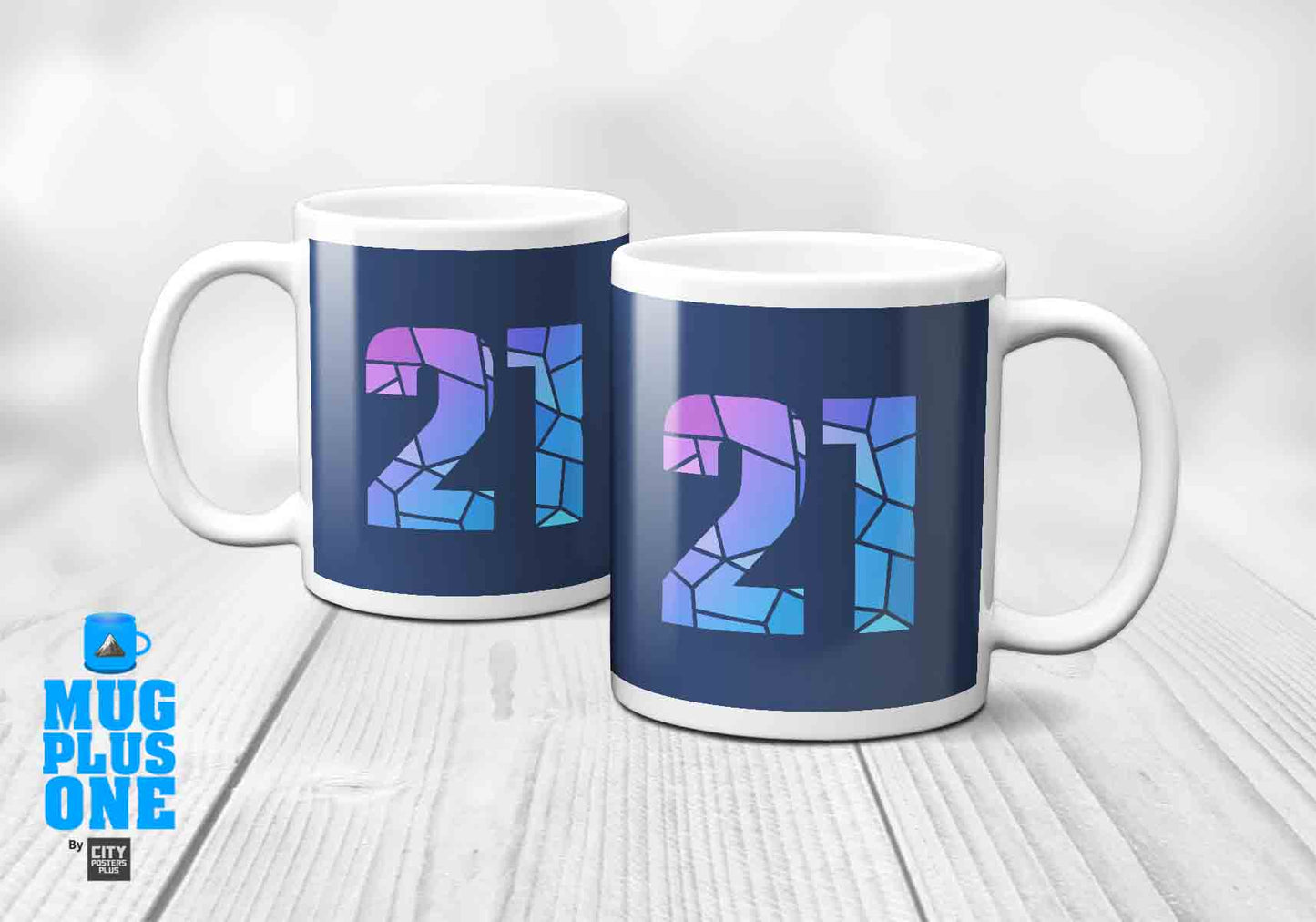 21 Number Mug (Navy Blue)