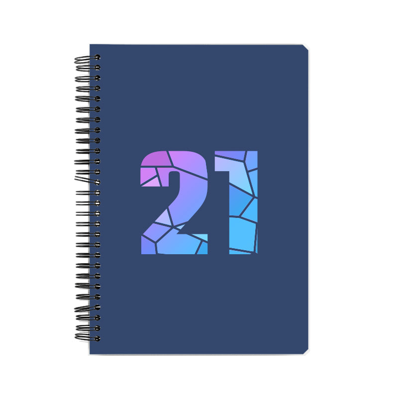 Notebook Plus One 21 Number Spiral Notebook (Navy Blue)
