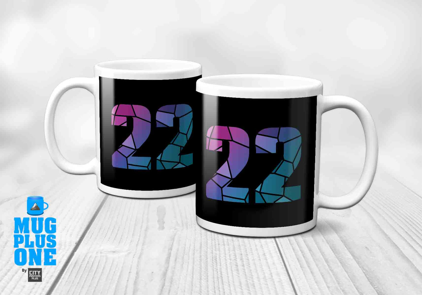 22 Number Mug (Black)