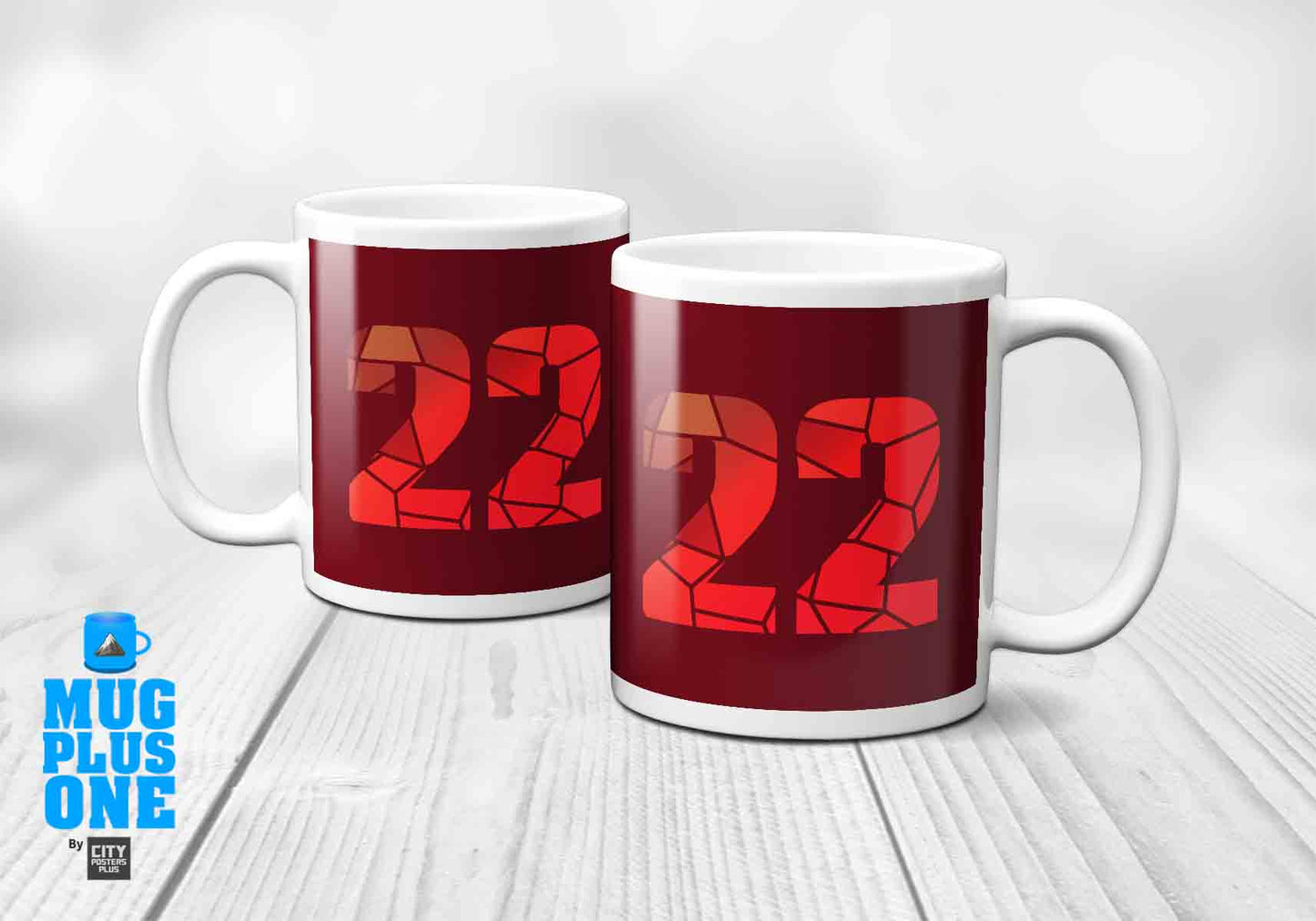 22 Number Mug (Maroon)