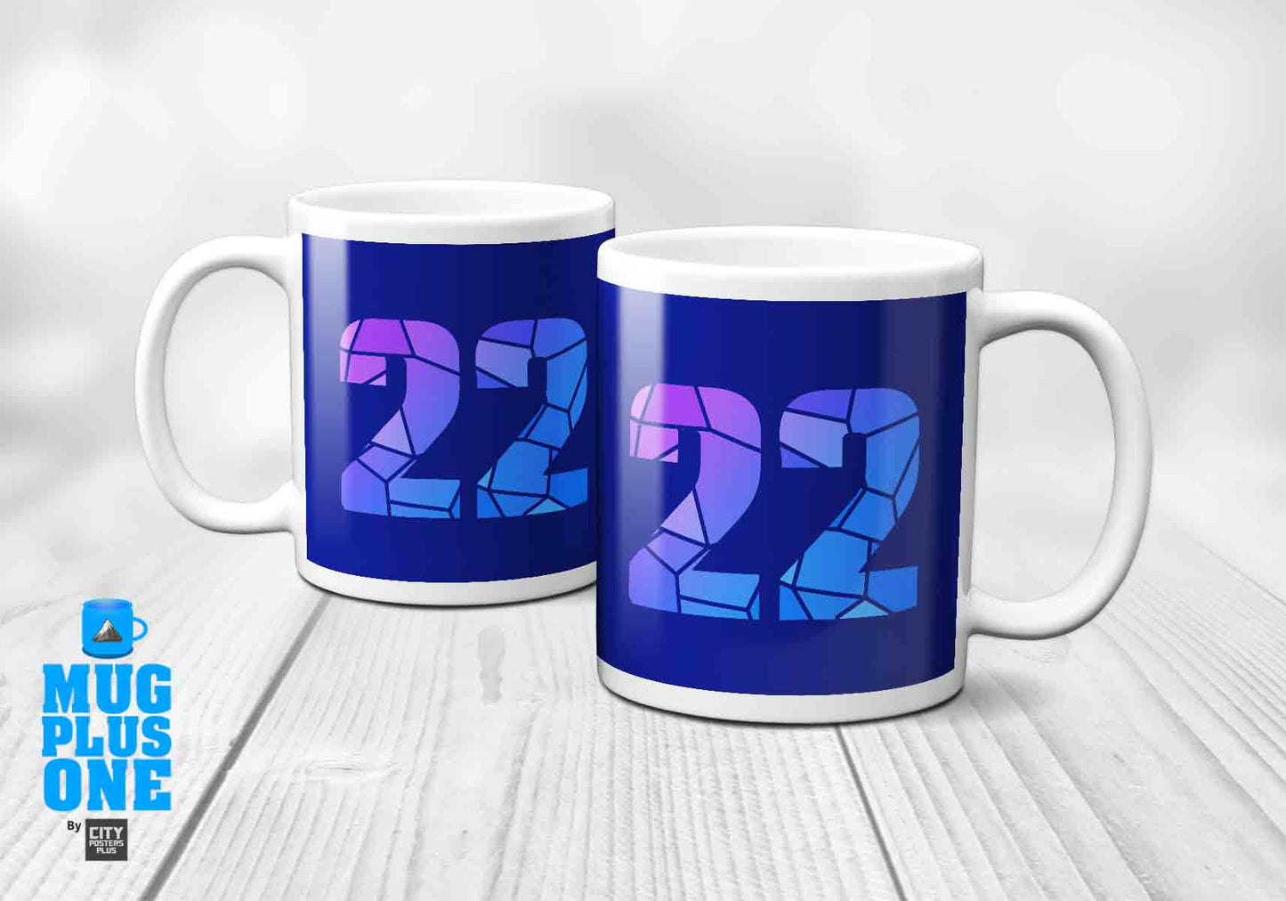 22 Number Mug (Royal Blue)