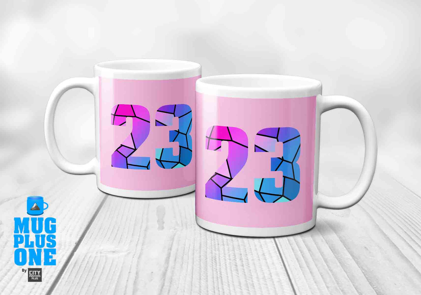 23 Number Mug (Light Pink)