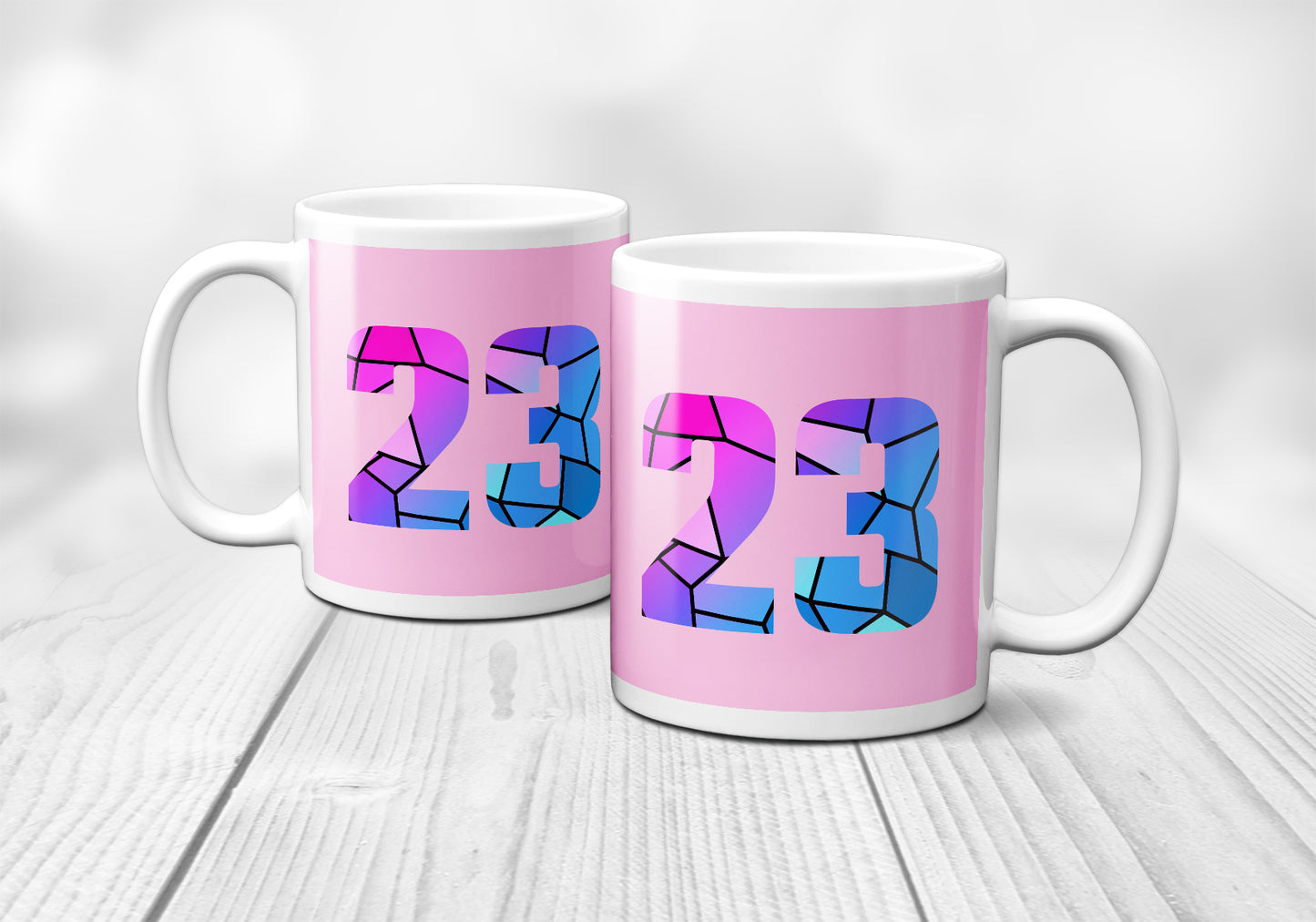 23 Number Mug (Light Pink)