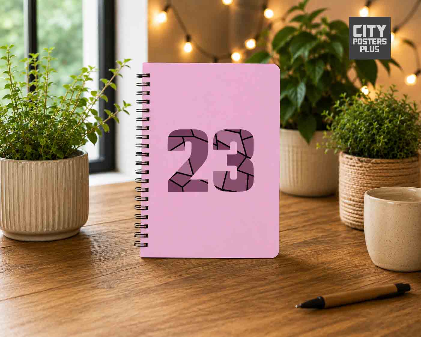 23 Number Notebook (Light Pink)