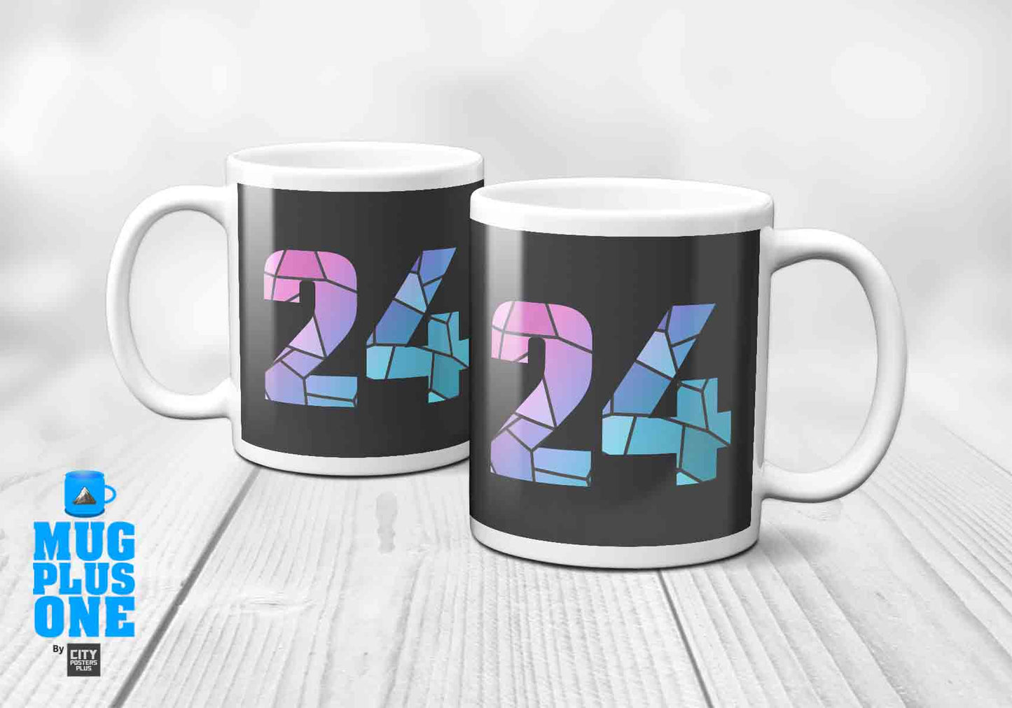 24 Number Mug (Charcoal Grey)