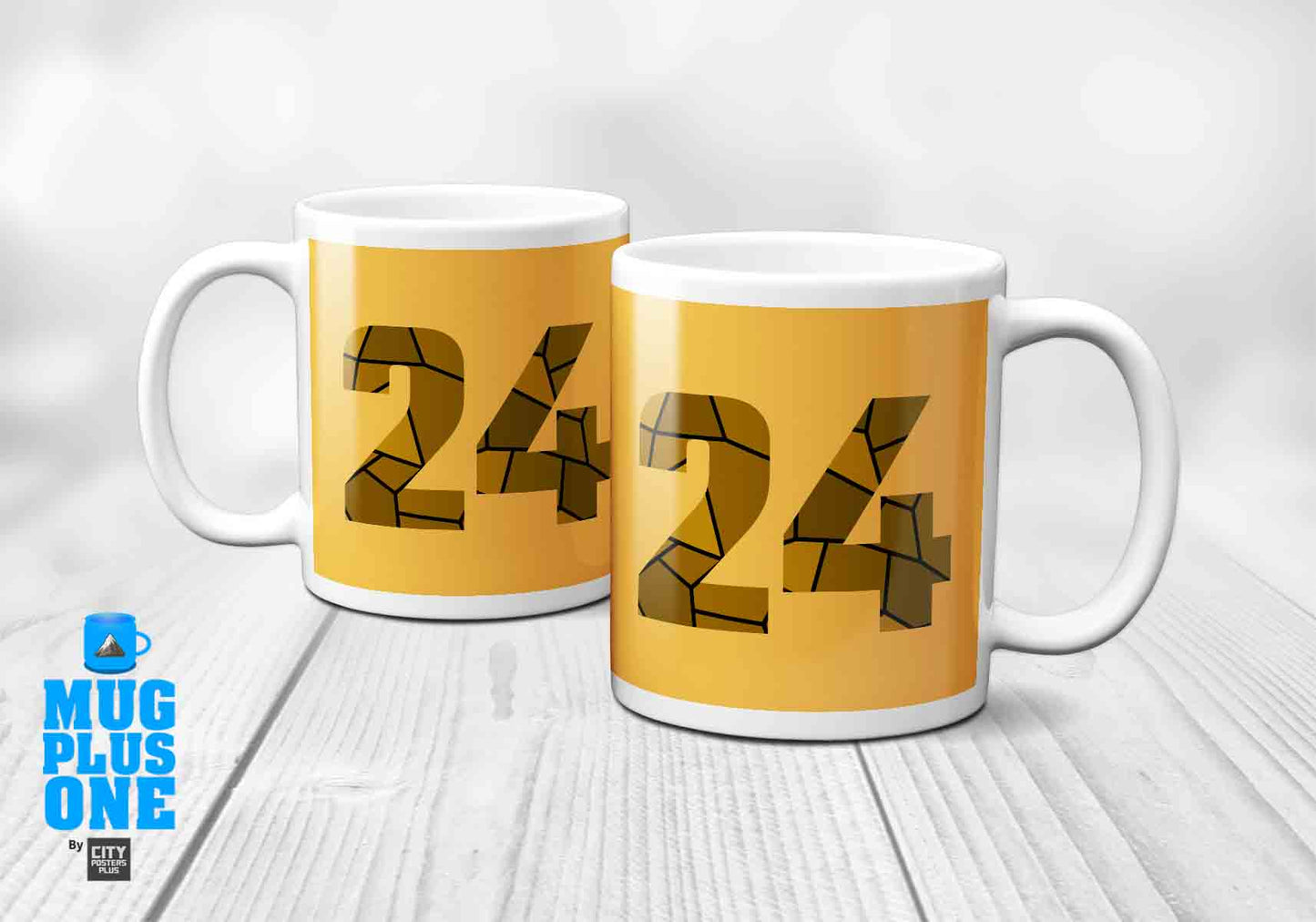 24 Number Mug (Golden Yellow)