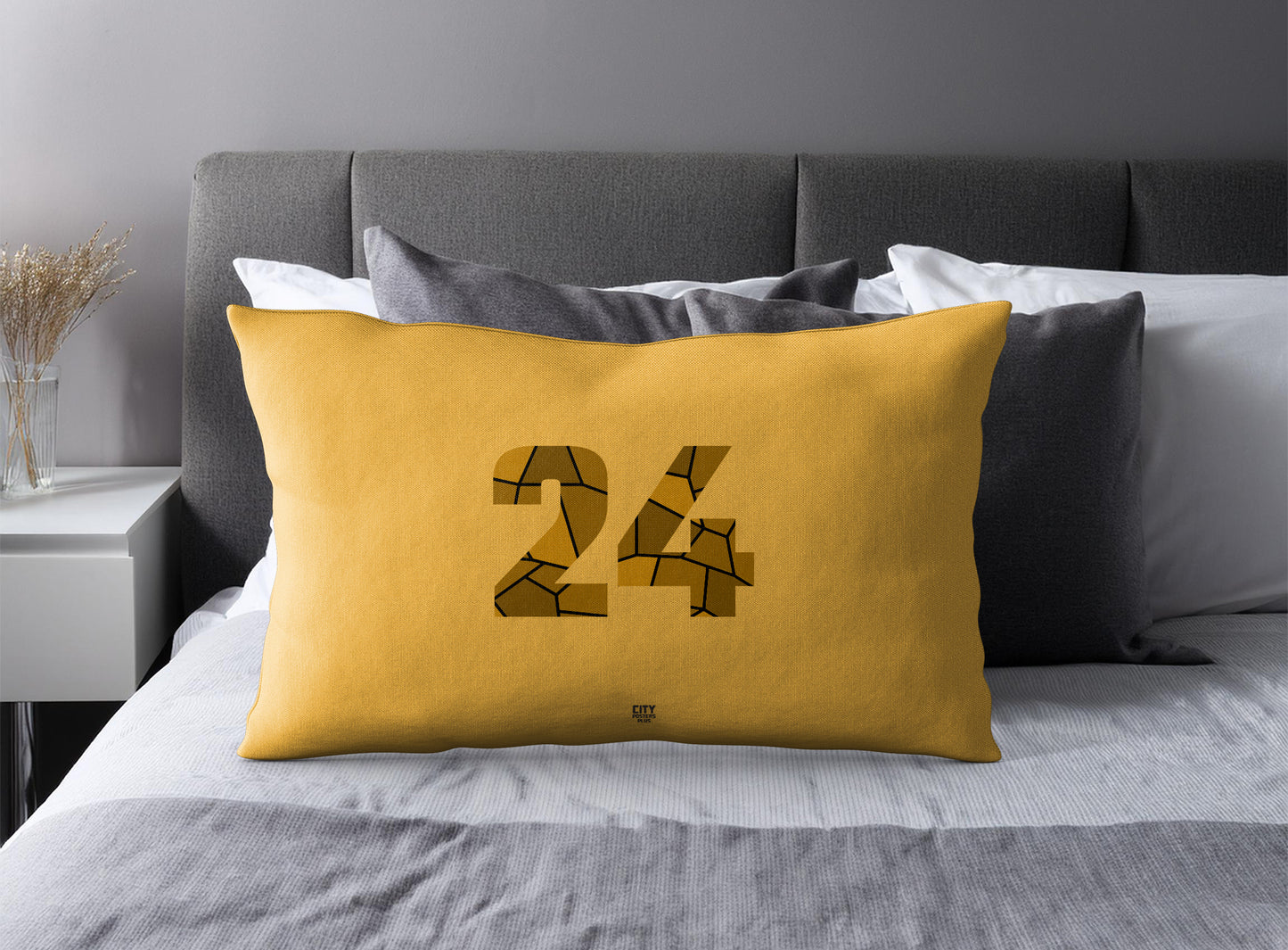 24 Number Square & Rectangle Pillow Cases | Modern Numeric Throw Pillow Covers | Print Deliver Plus by City Posters Plus