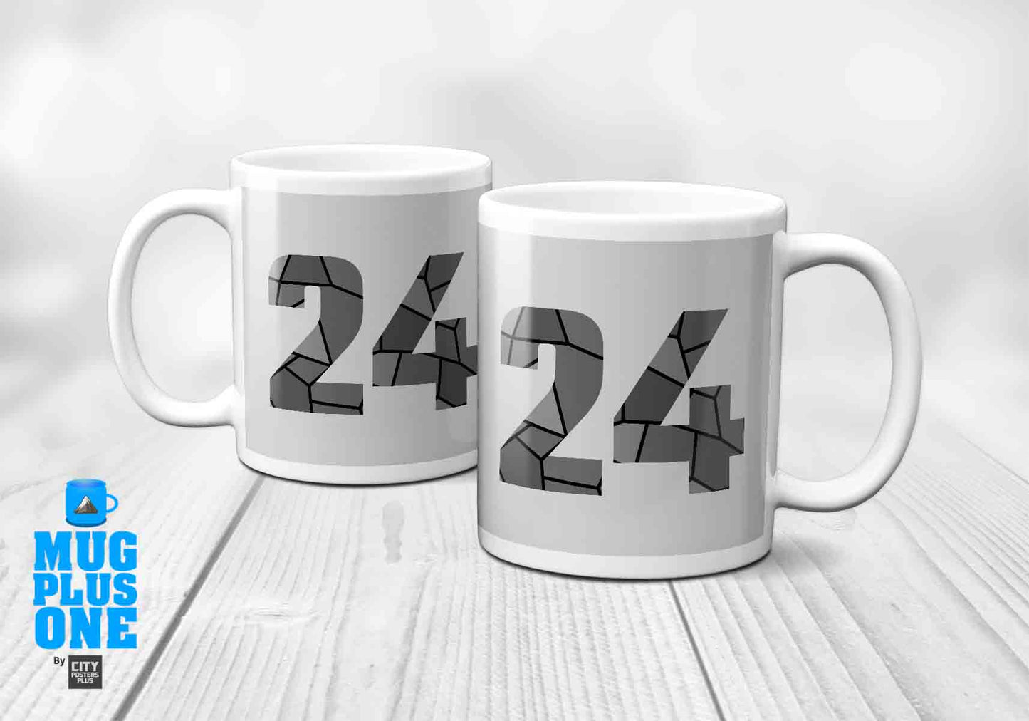 24 Number Mug (Melange Grey)