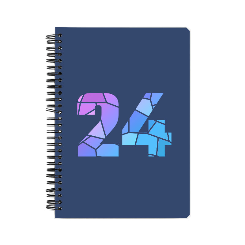 Notebook Plus One 24 Number Spiral Notebook (Navy Blue)