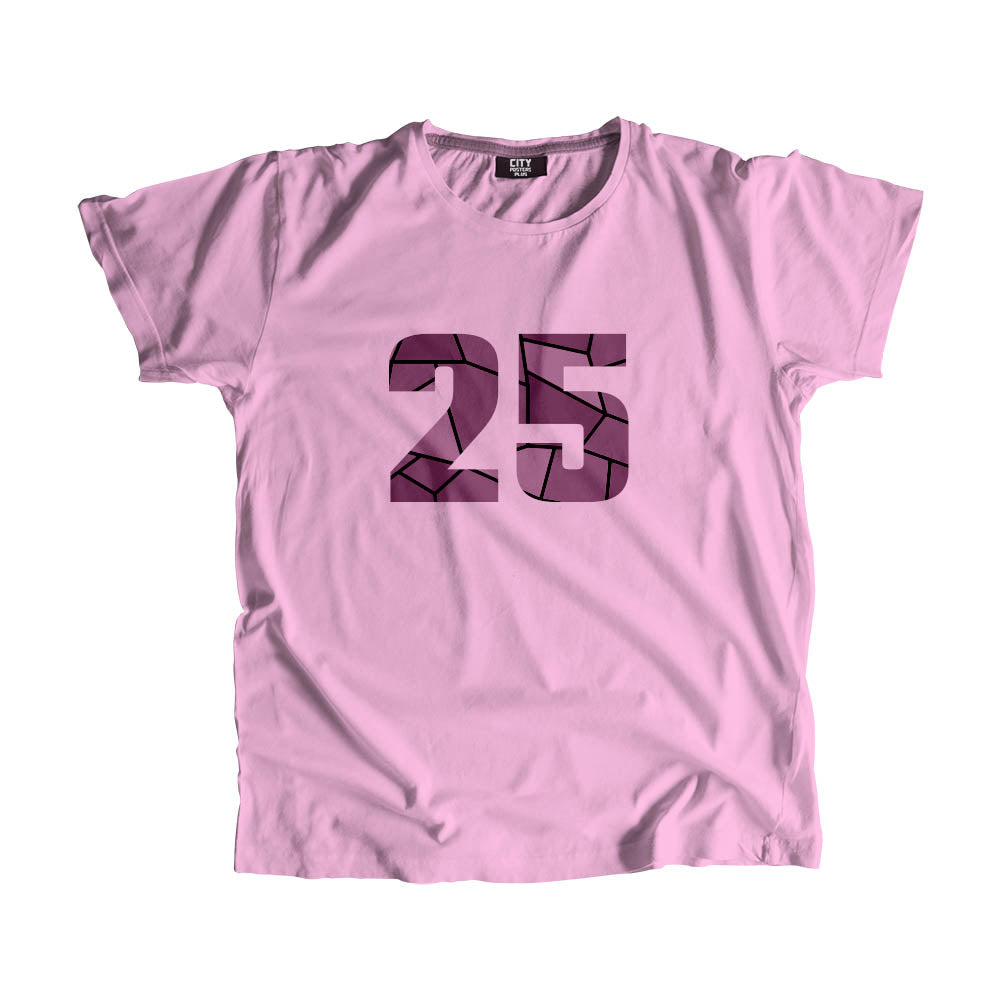 Number 25 Men Unisex T-Shirt (Light Pink)