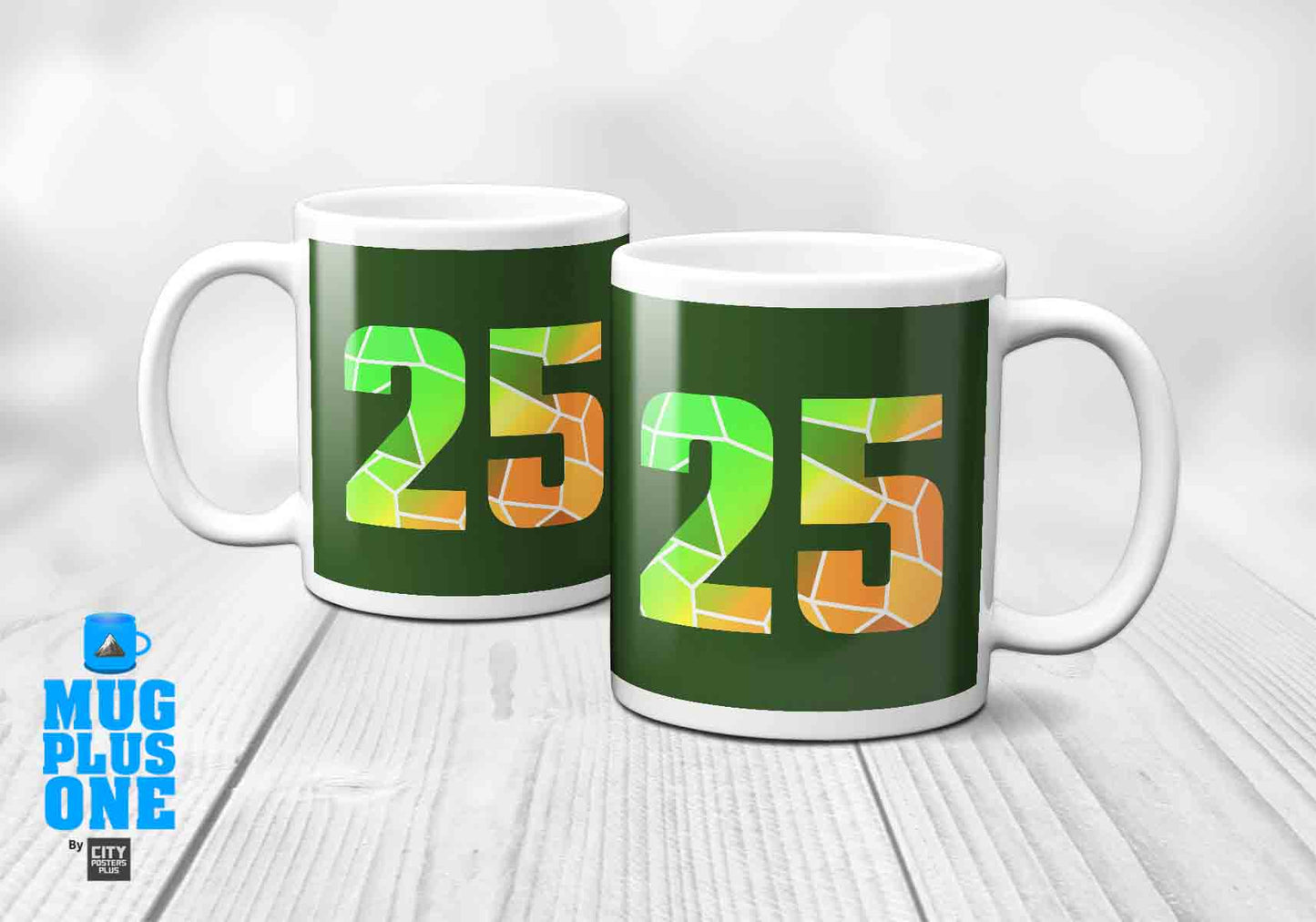 25 Number Mug (Olive Green)