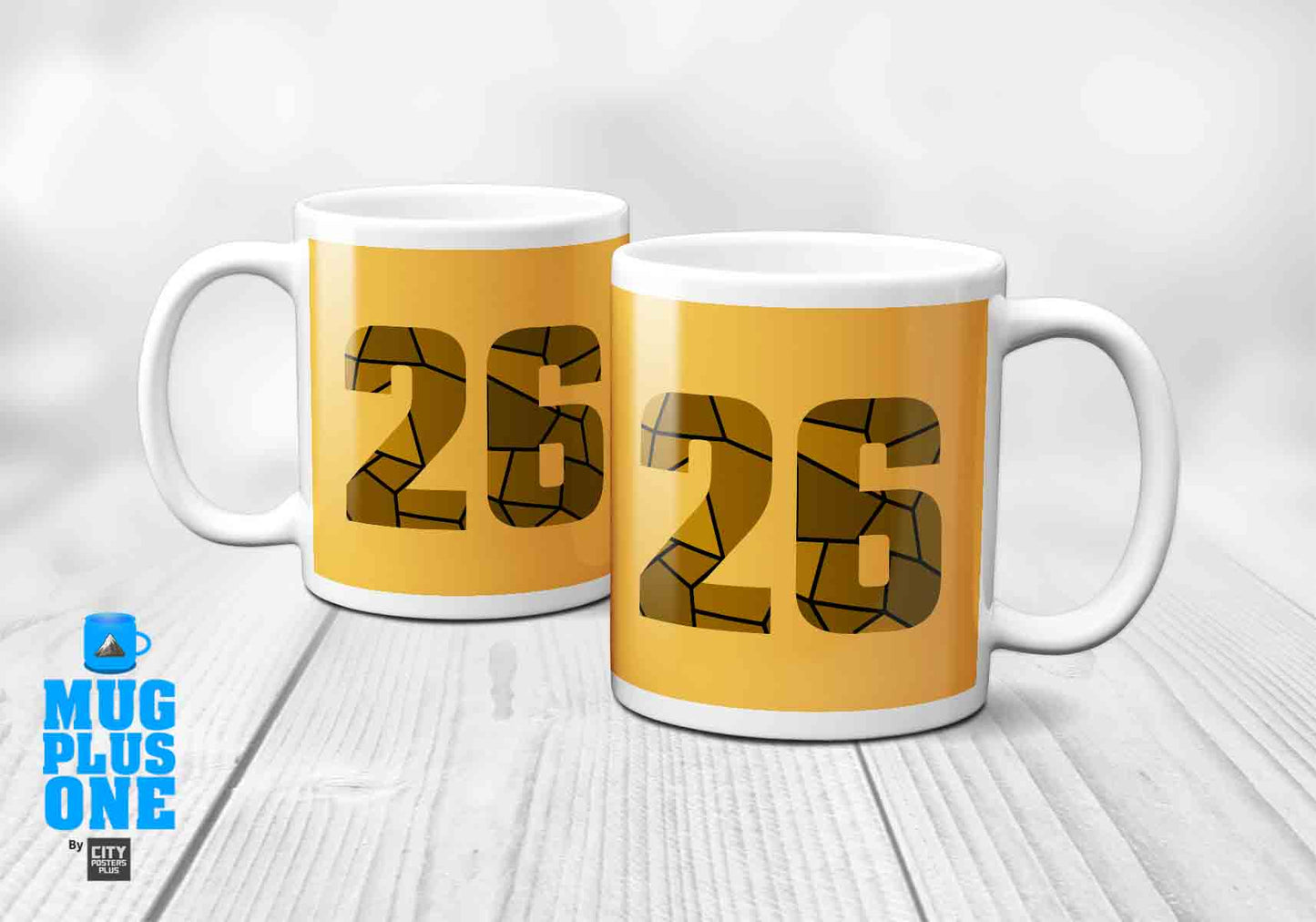 26 Number Mug (Golden Yellow)