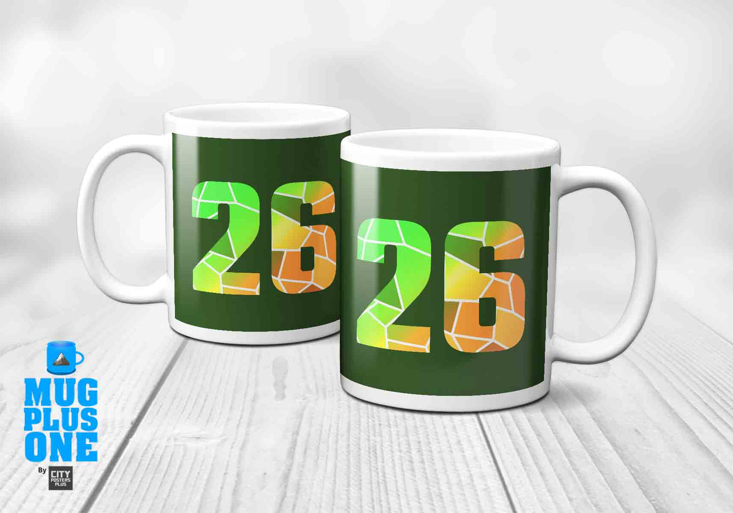 26 Number Mug (Olive Green)