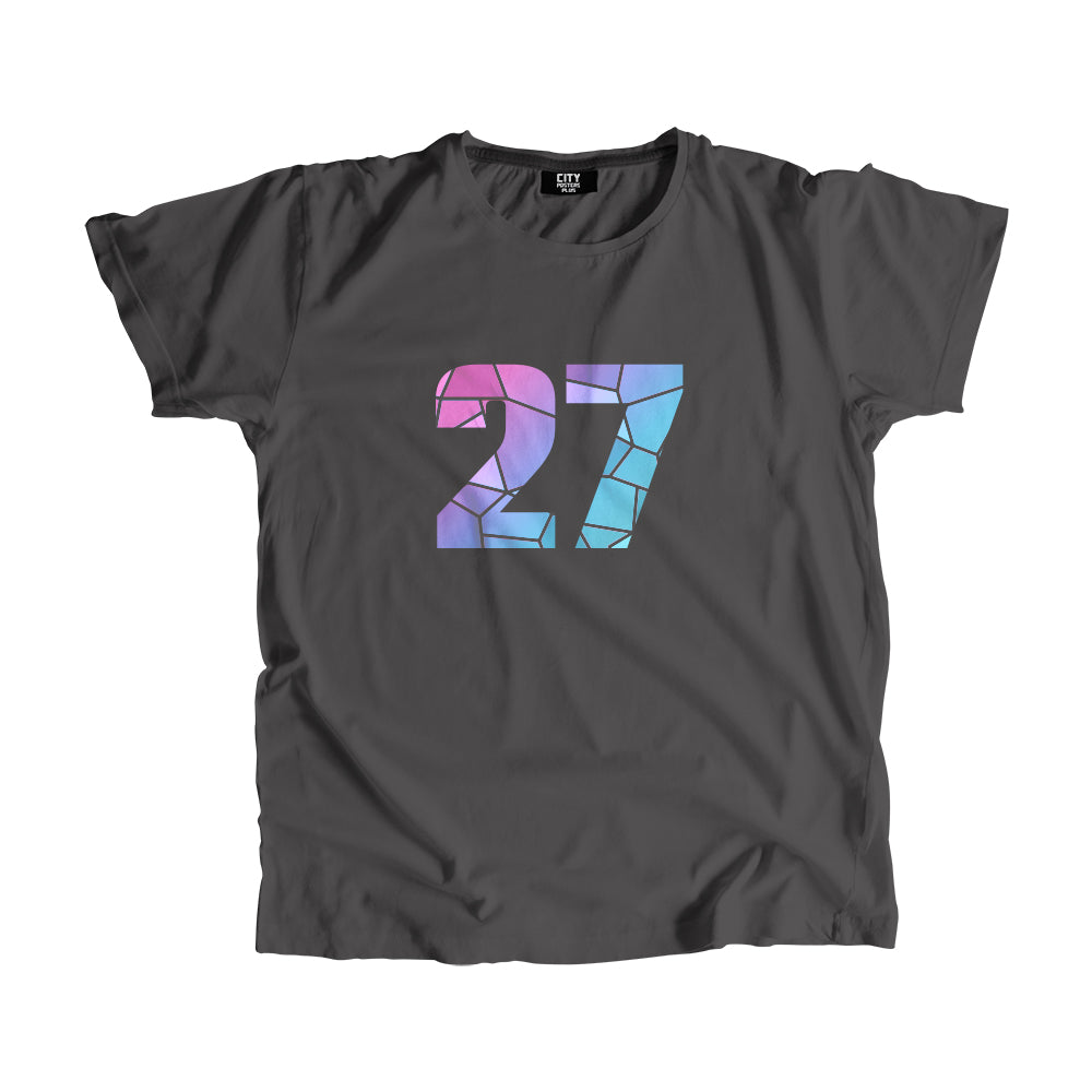 Number 27 Men Unisex T-Shirt (Charcoal Grey)