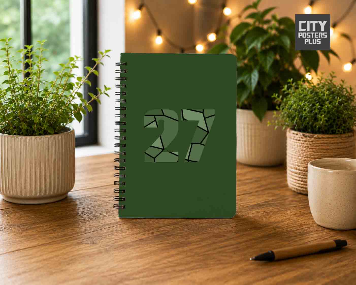 27 Number Notebook (Olive Green)