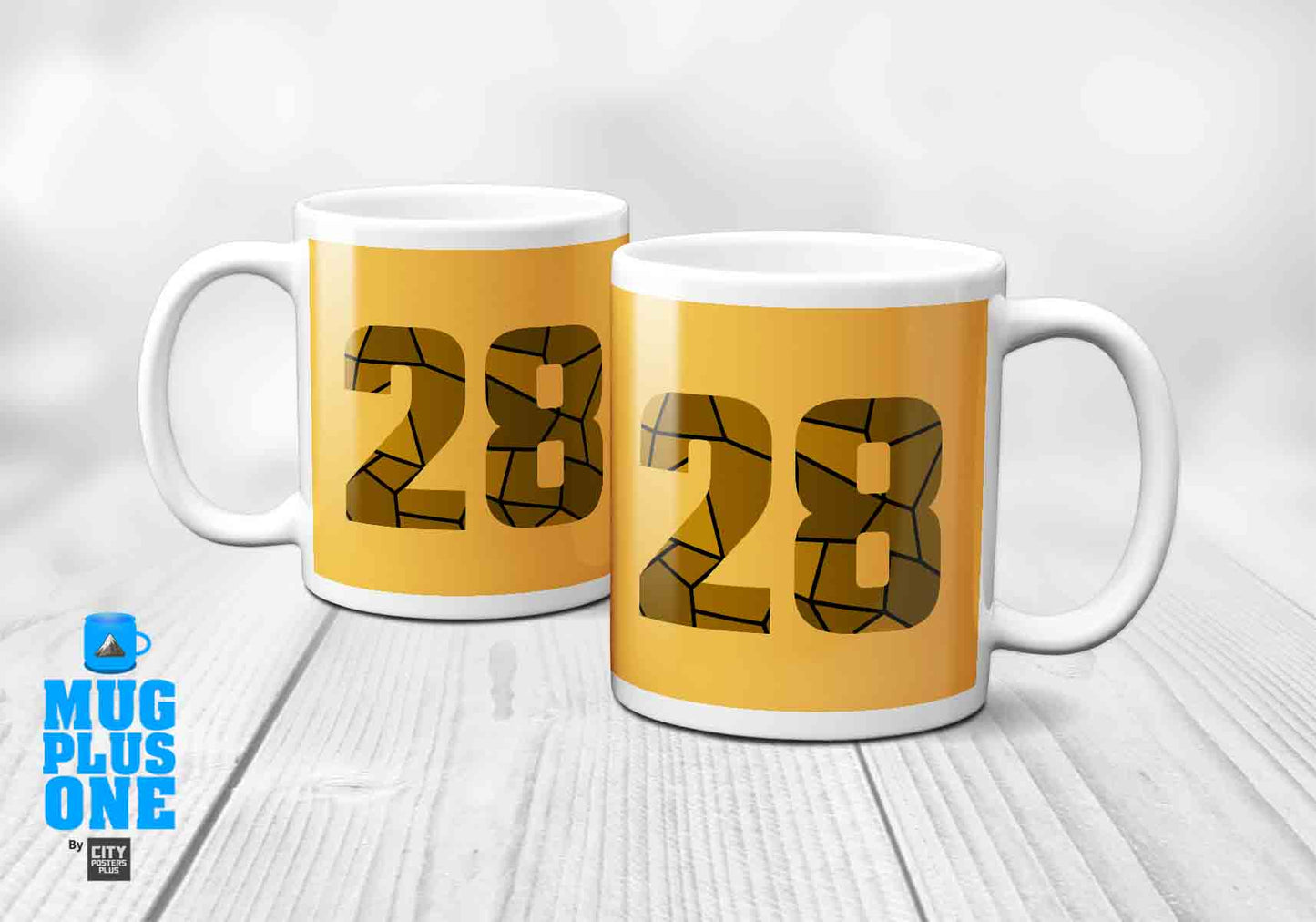 28 Number Mug (Golden Yellow)