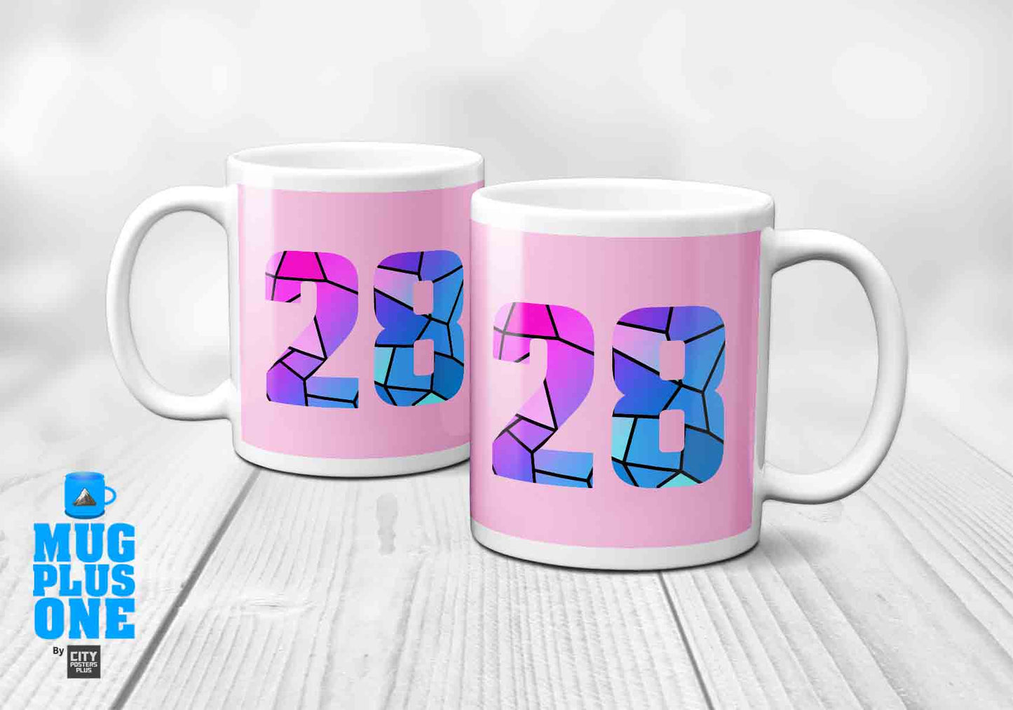 28 Number Mug (Light Pink)