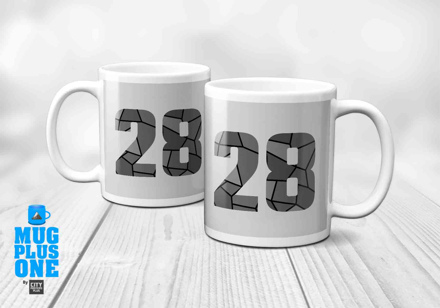 28 Number Mug (Melange Grey)