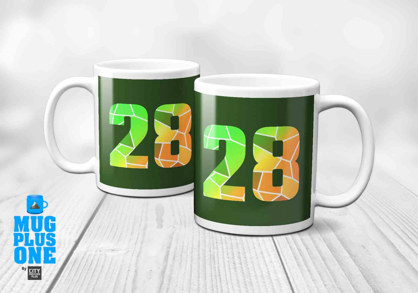 28 Number Mug (Olive Green)