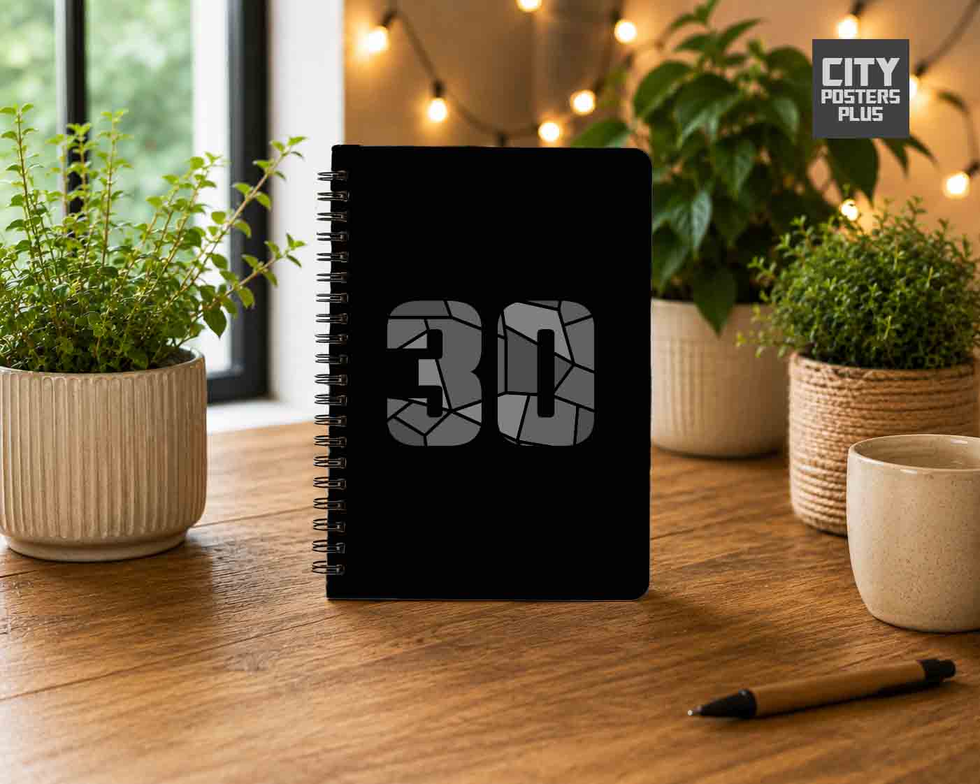30 Number Notebook (Black)