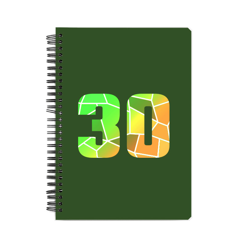 Notebook Plus One 30 Number Spiral Notebook (Olive Green)