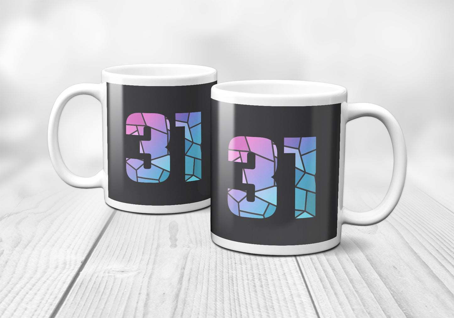 31 Number Mug (Charcoal Grey)