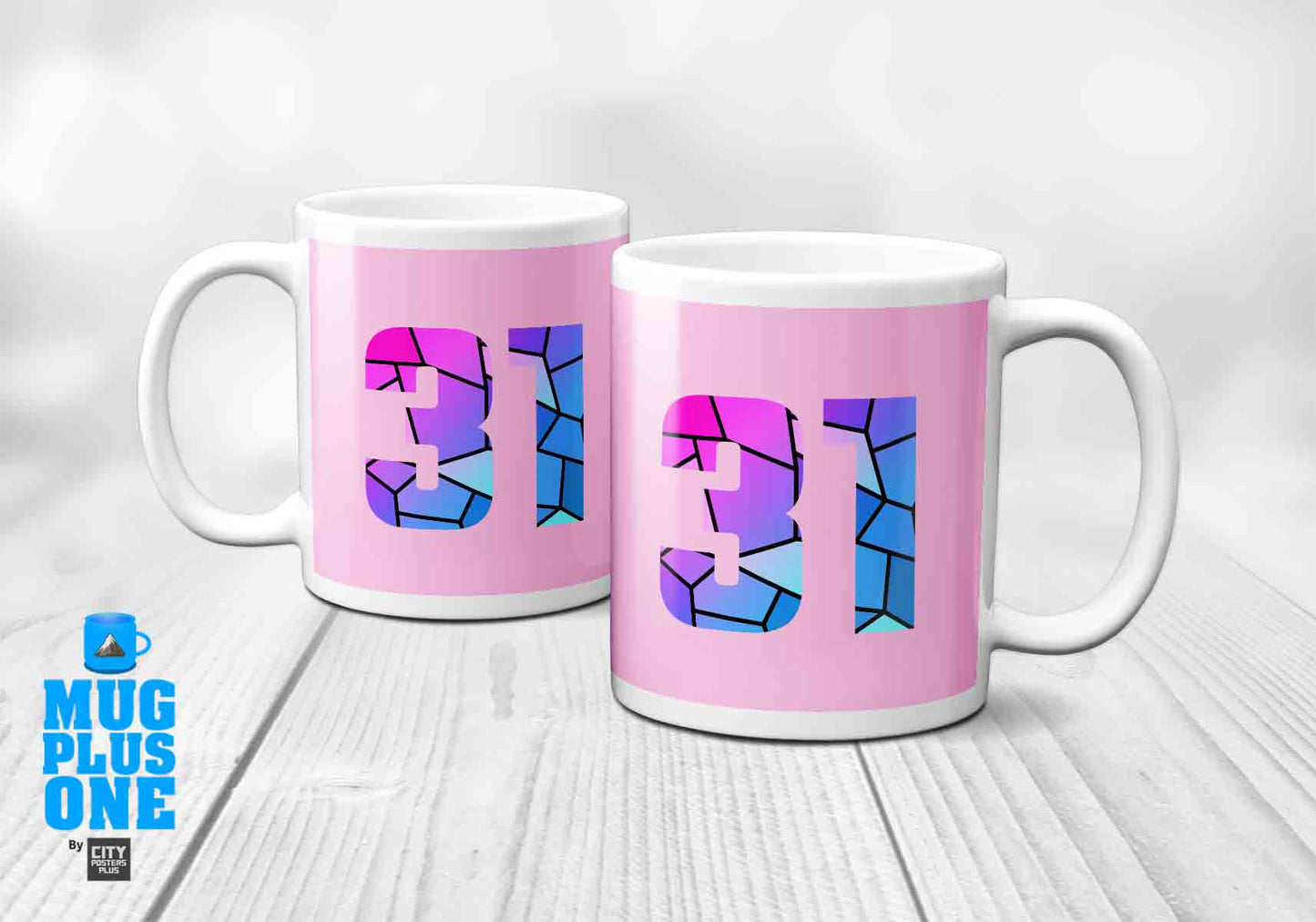 31 Number Mug (Light Pink)