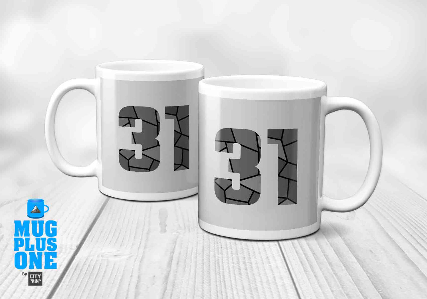 31 Number Mug (Melange Grey)