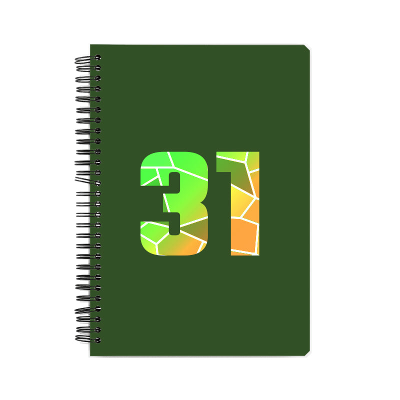 Notebook Plus One 31 Number Spiral Notebook (Olive Green)