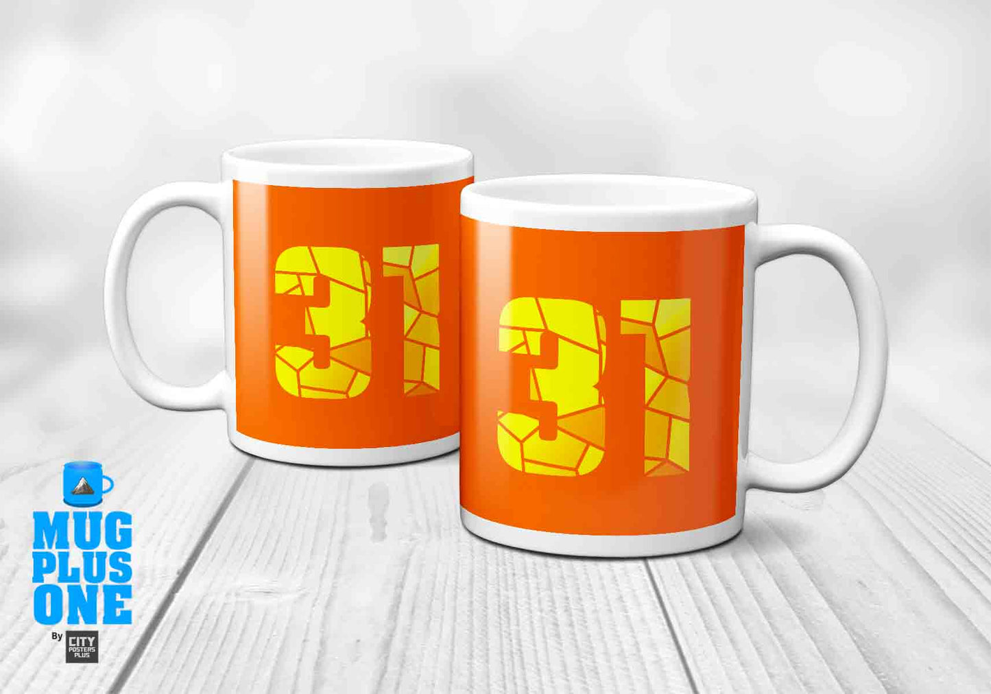 31 Number Mug (Orange)