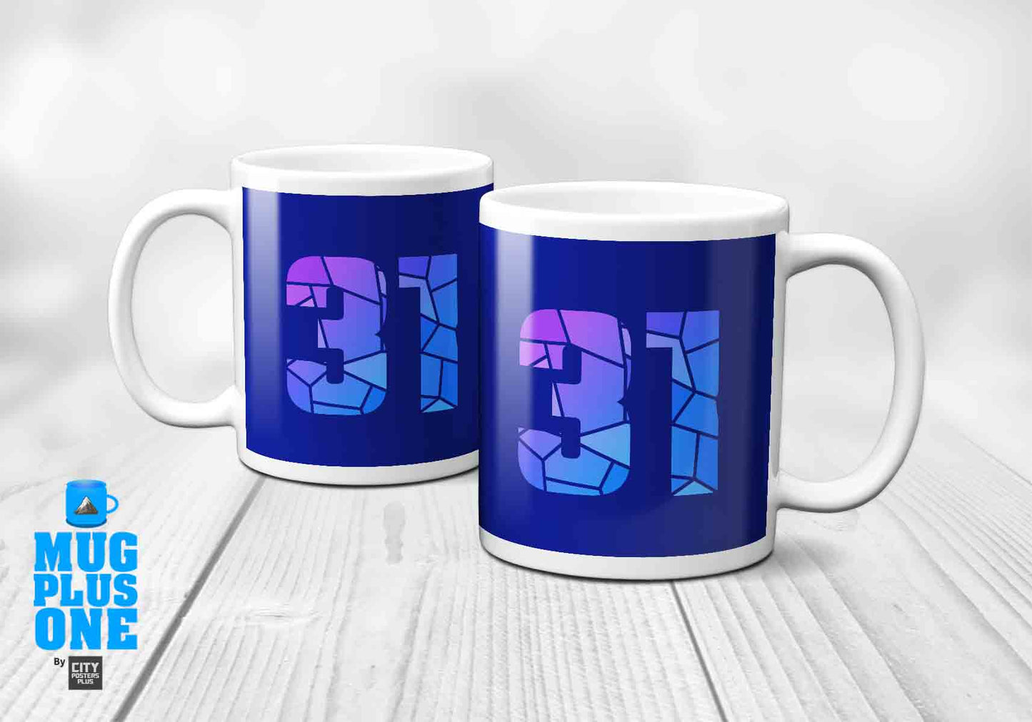 31 Number Mug (Royal Blue)