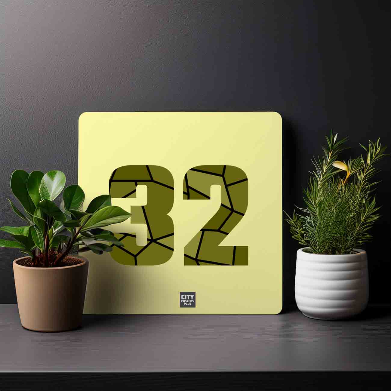 32 Number Mousepad (Butter Yellow)