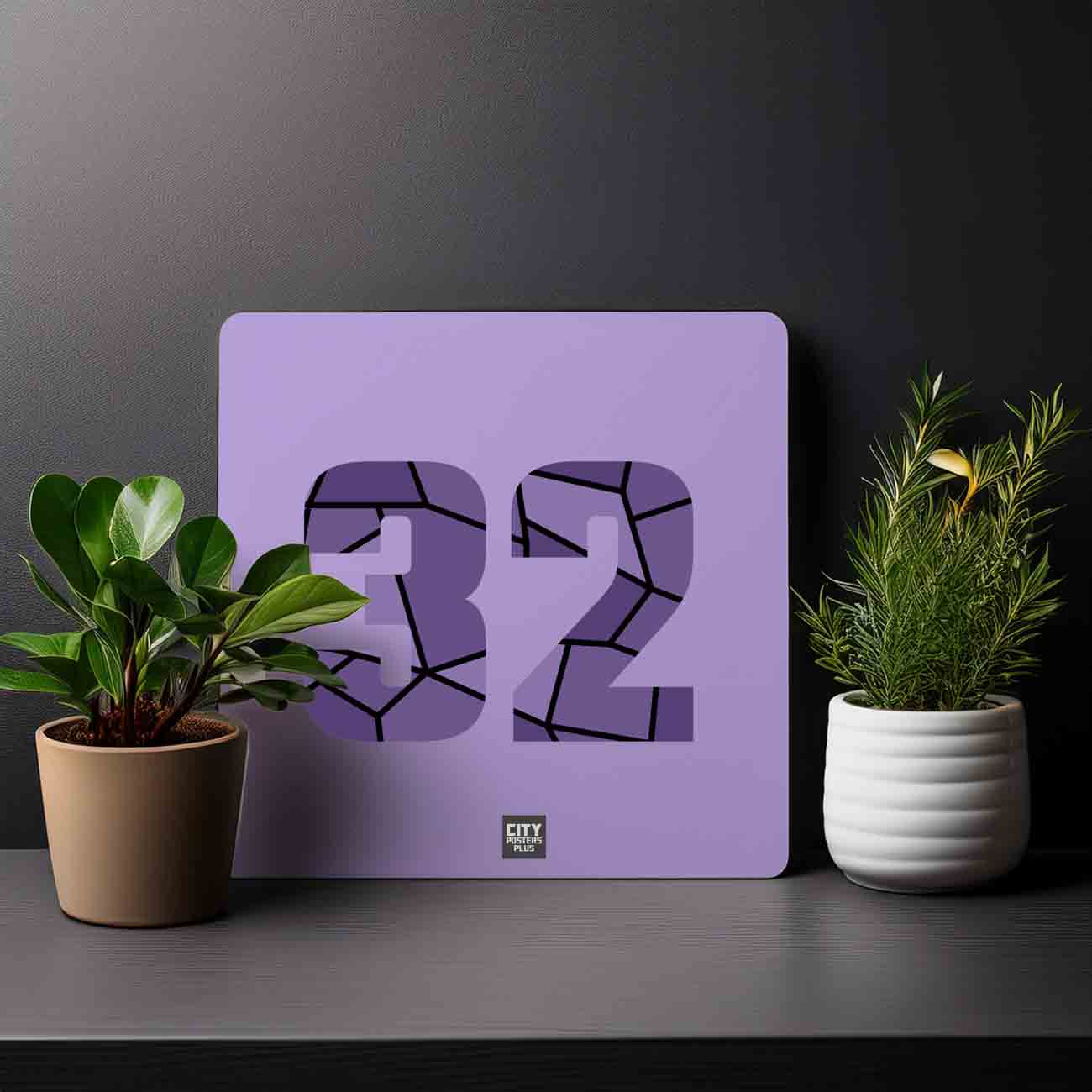 32 Number Mousepad (Iris Lavender)