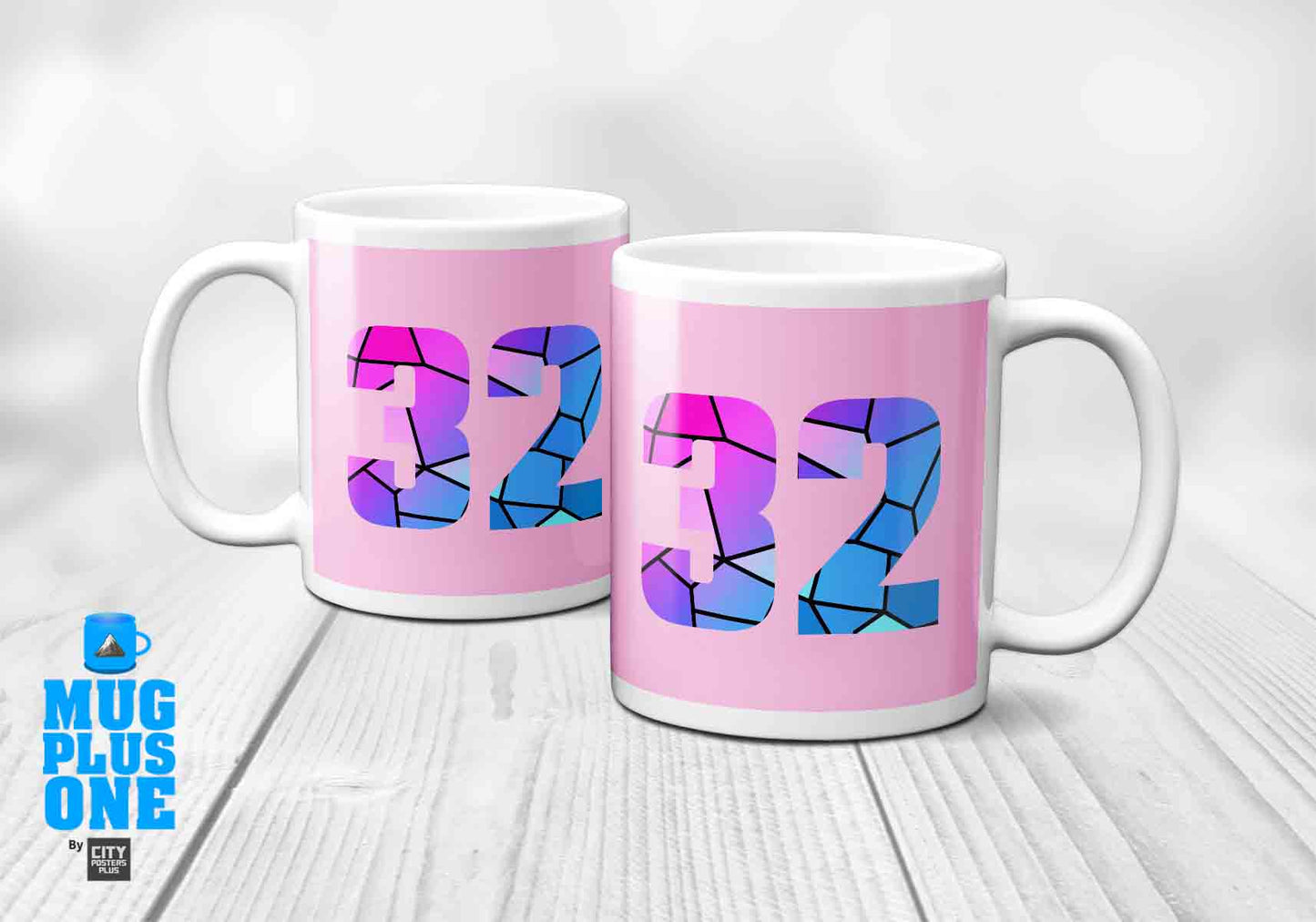 32 Number Mug (Light Pink)
