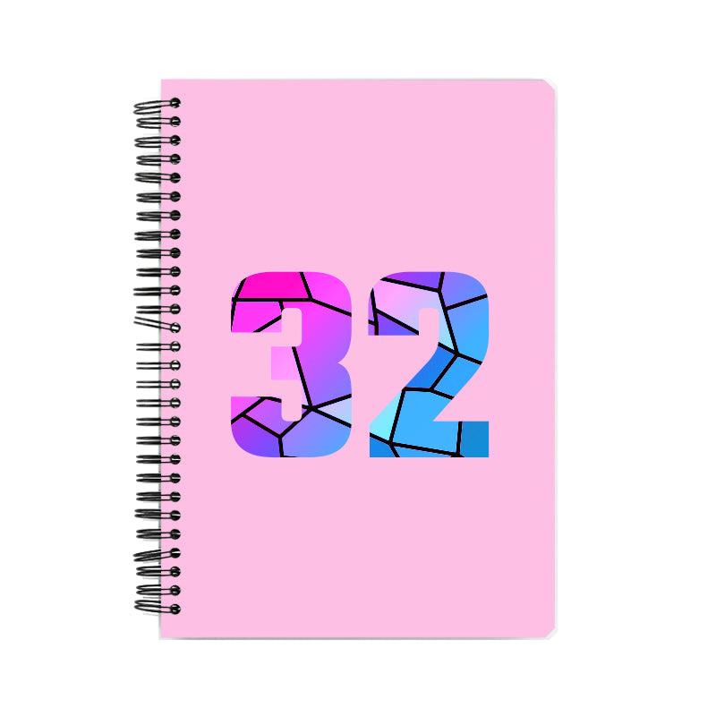 Notebook Plus One 32 Number Spiral Notebook (Light Pink)